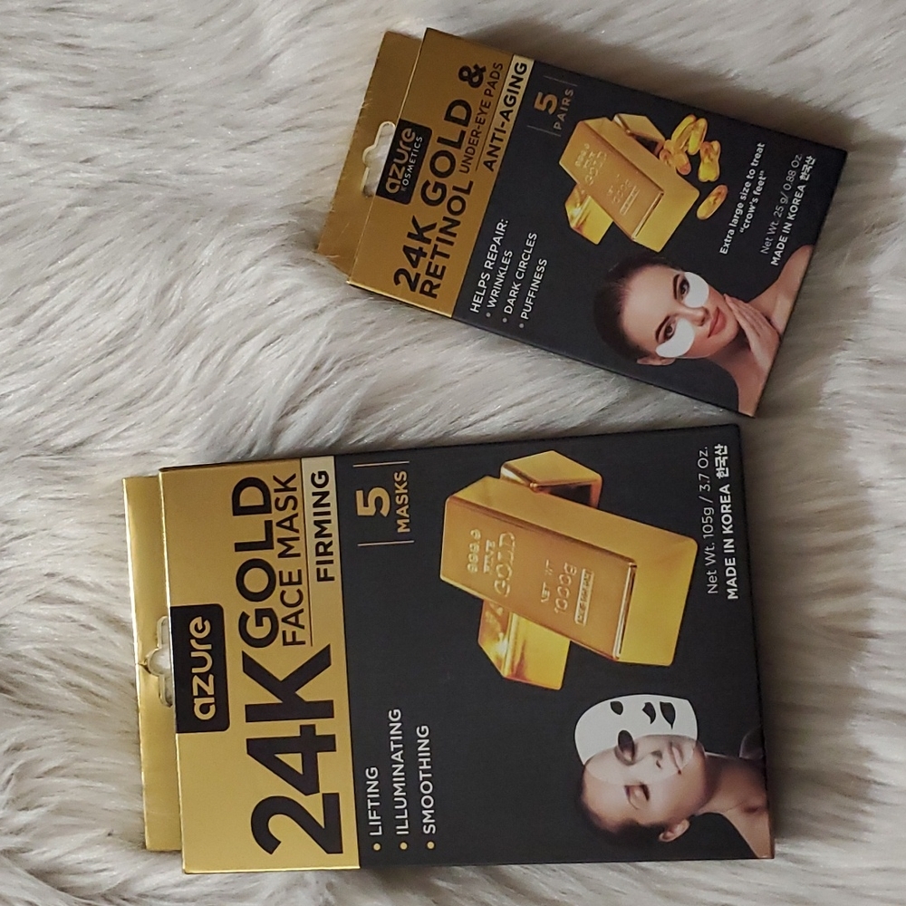24K Gold face mask/eye pads